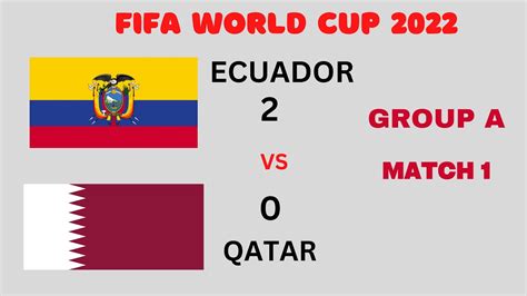 Qatar Vs Ecuador Fifa Wc 2022 Youtube