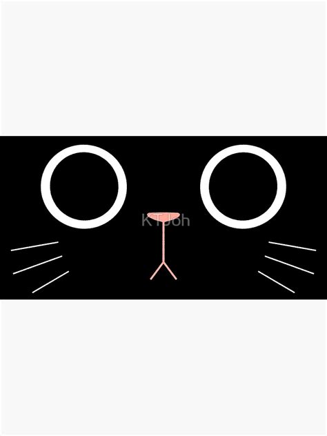 Cute Black Cat Face Emoji Poster For Sale By Ktjoh Redbubble