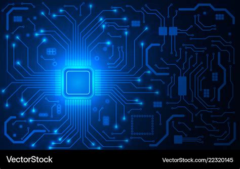 Dark Blue Circuit Board Electronic Hi Tech Beautiful Chip Background Images