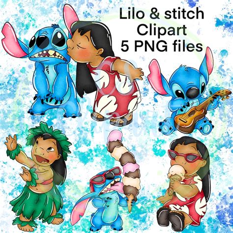 Lilo And Stitch Clipartstitch Pngdigitalclipartsublimation Etsy