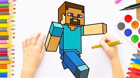 Como Dibujar A Steve De Minecraft Paso A Paso Youtube