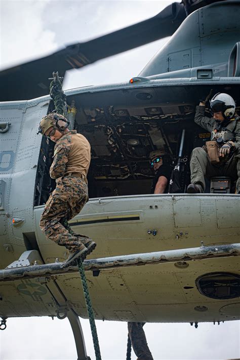 Dvids Images Us Marines With Maritime Raid Force Fast Rope Off A Ch