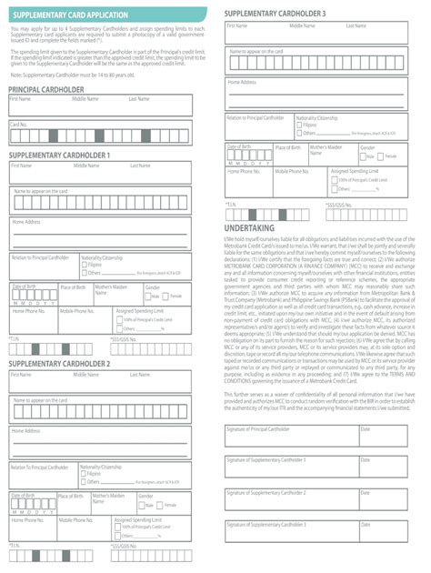 Metrobank Savings Account Application Form Pdf Fill Online Printable