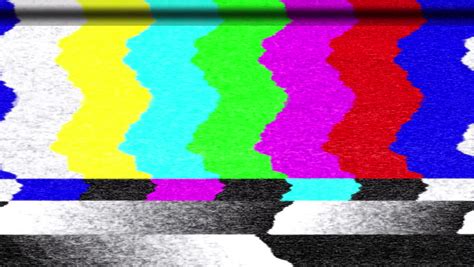 Retro Tv Color Bars Malfunction Loop Stock Footage