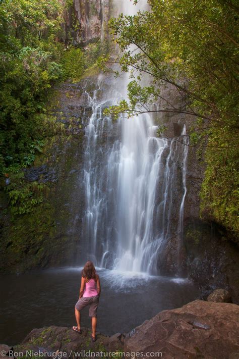 Wailua Falls Near Hana Maui Hawaii Ron Niebrugge Photography