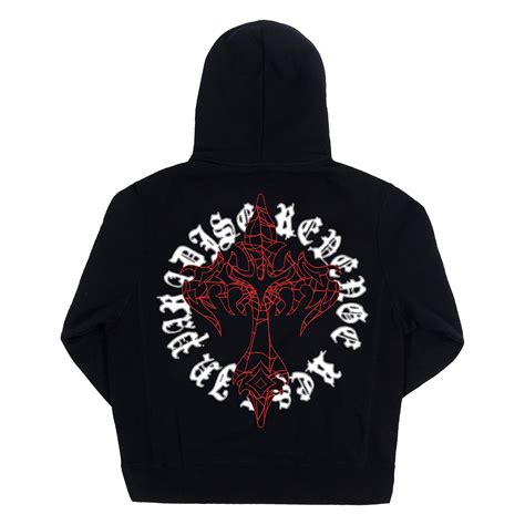revenge web cross hoodie revenge official clothing