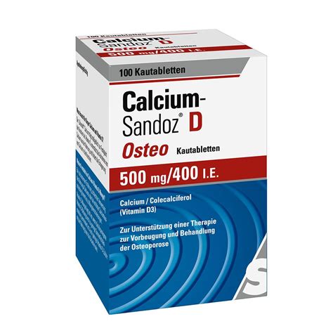 Calcium Sandoz® D Osteo 500 Mg 400 I E 100 St Shop Apotheke At