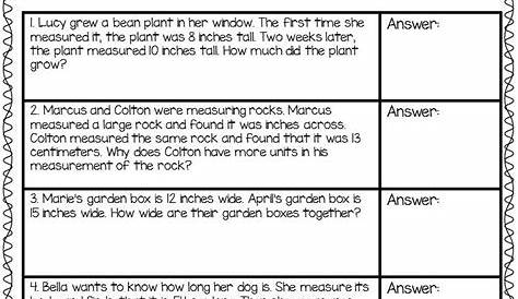 Measurement Activities for 2nd Grade | Measurement word problems