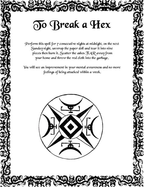 Break A Hex 2 Wiccan Spell Book Spells Witchcraft Spell Book