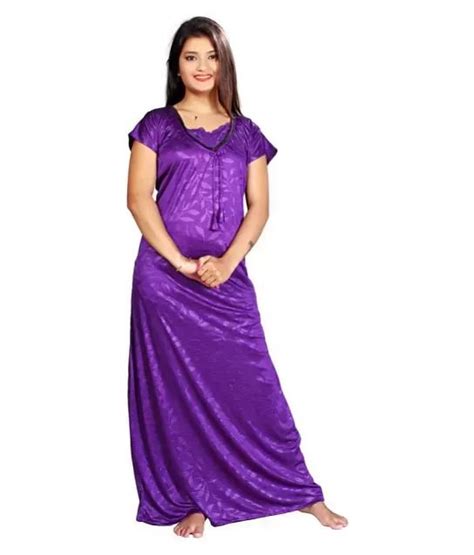 Bailey Satin Nighty And Night Gowns Purple Buy Bailey Satin Nighty And Night Gowns Purple