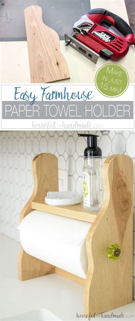 Farmhouse Paper Towel Holder Diy Houseful Of Handmade