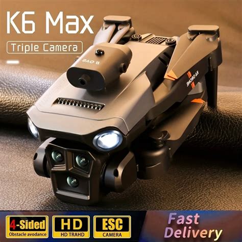 K6 Max Triple Camera Drone 4k Hd Optical Flow Positioning 360 Obstacle