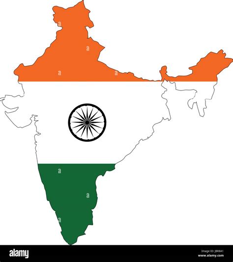 Mapa De La India Y Bandera Fotografías E Imágenes De Alta Resolución
