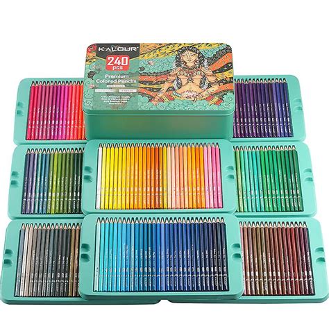 Artist Grade Soft Core Oil Based Premium 240pcs Color Pencil In Tin Box
