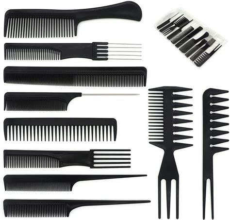 10 Pcs Hair Combs Set Wide Tooth Comb Anti Static Barber Comb Fine Hair