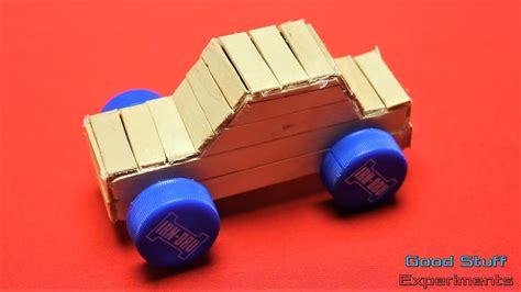 How To Make A Wooden Car Using Popsicle Sticks Youtube