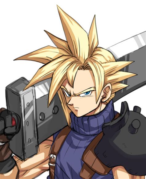 I decided to sketch my own version of this screenshot. Cloud Strife in Dragon Ball Style by yapo @yaponishi ...