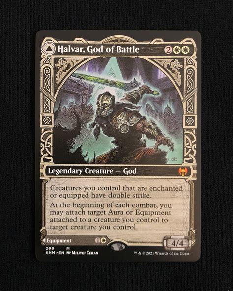 Halvar God Of Battle Sword Of The Realms Showcase Mtg Kaldheim