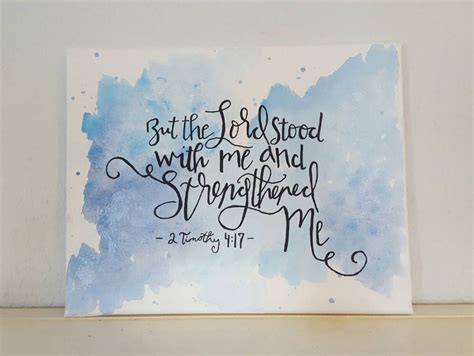 2 Timothy 417 Watercolor Bible Verse Painting