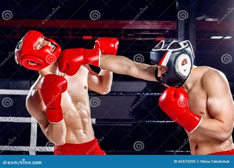 experienced two boxers are fighting with each other stock image image of activity hitting