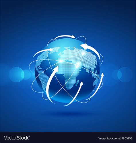 Globe Network Connection Royalty Free Vector Image