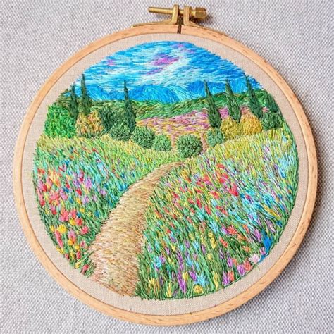 Colorful Embroidery Art Captures The Quality Of Impressionist Paintings