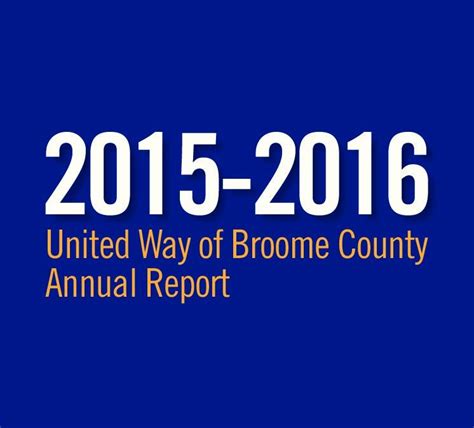 Annual Report 2015 2016final United Way Of Broome County