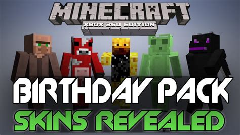 Minecraft Xbox 360 The Birthday Skin Pack Revealed Ender Dragon