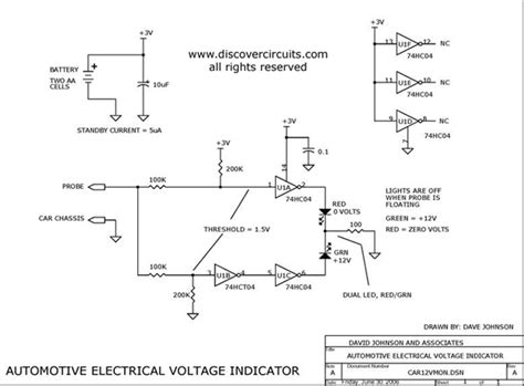 Automotive Electrical Voltage Indicator Basiccircuit Circuit