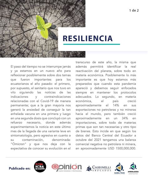 Juan Carlos Cassinelli Cali En Linkedin Resiliencia Ecuador