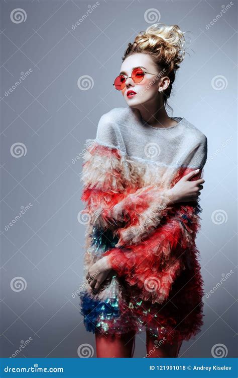 Female Model Posing Stock Photo Image Of Glasses Female 121991018