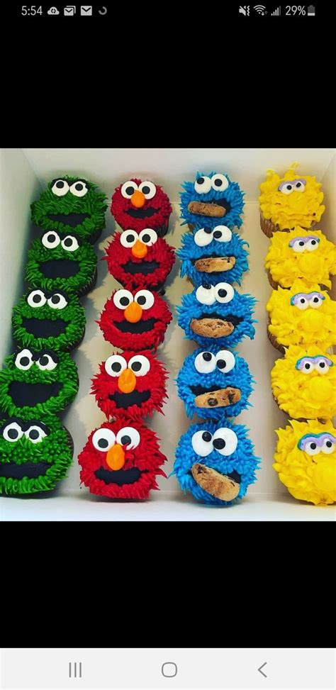 Sesame Street Cupcakes Sesame Street Birthday Party Ideas Food