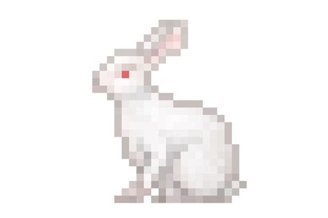 Bunny Rabbit Pixel Art Tutorial Pixel Art Pixel Art Pattern