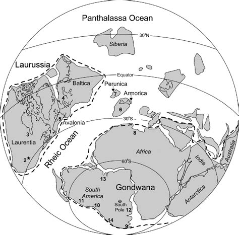 Paleogeographic Map For The Late Silurian And Early Devonian Modified