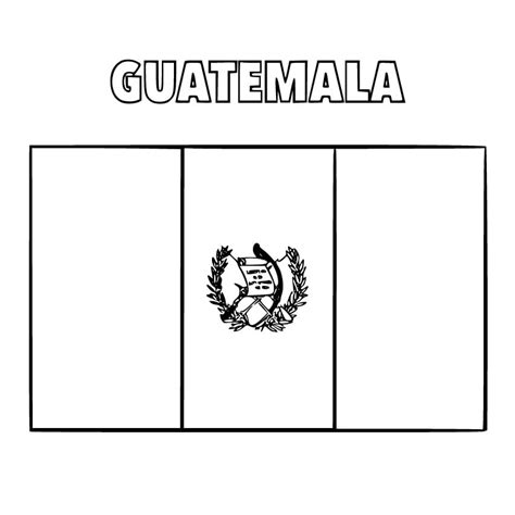 Guatemala Coloring Flag Para Colorear Monja Blanca Flower Pages