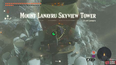 Mount Lanayru Skyview Tower The Legend Of Zelda Tears Of The Kingdom