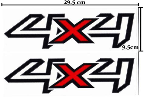 2x 4x4 Logo Emblems Badge Decals Plate Sticker Ford Ranger T5 T6 02 13