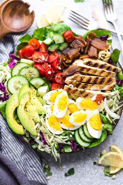I decided to grill them in a frying pan, but you could also bake them in the oven or bbq them. Cobb Salad | Easy Lunch Recipe / Healthy / Low Carb / Keto ...