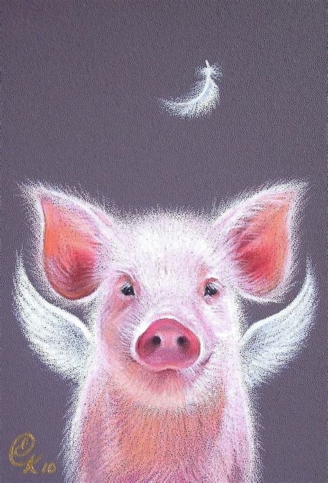 Pin By Evelyn Charleen Harrell On Angel Pigs Fly In 2021 Pig Art