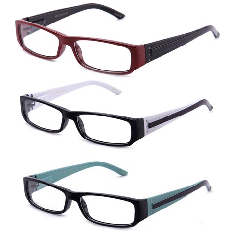 casual fashion horned rim rectangular frame clear lens eye glasses