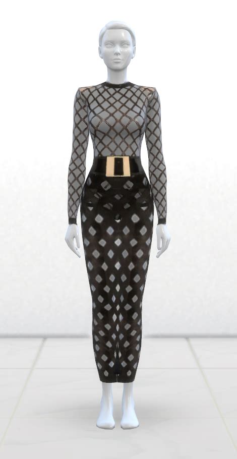 Fenty Versace Dress Ts4 Vittler Universe Sims 4 Clothing Sims 4