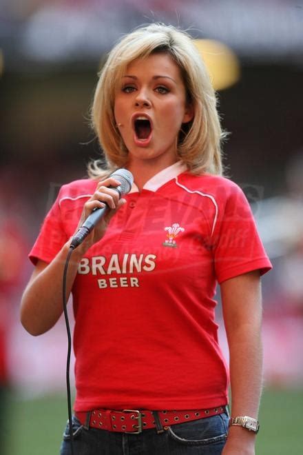 Katherine Jenkins Singing The Welsh National Anthem Before A Wales Australia International Rugby