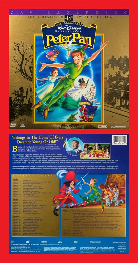 Movies Laserdisc Peter Pan 45th Anniversary Limited Edition For