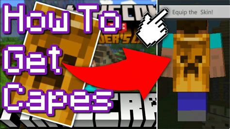 How To Get Free Capes In Minecraft Mcpe And Bedrock Youtube
