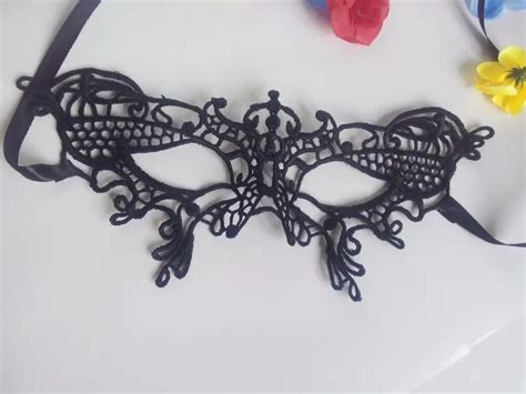 m591 10 black lace flower mask sexy lady cutout eye mask masquerade mysterious masks at home