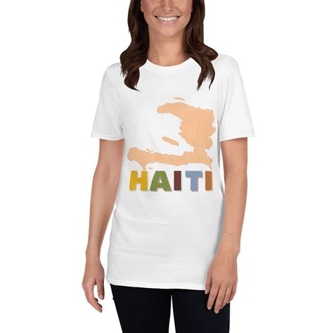 Retro Map Of Haiti Shirt Vintage Haitian Shirt Haiti Etsy