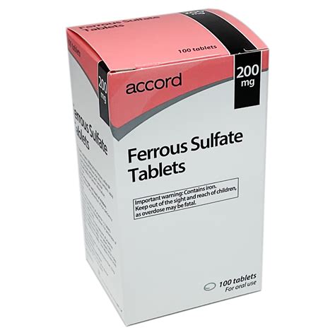 Buy Ferrous Sulfate 200mg Tablets X100 Supplements Uk Online Pharmacy