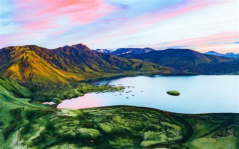 Download Wallpaper 2560x1600 Crater Lake Mountains Iceland