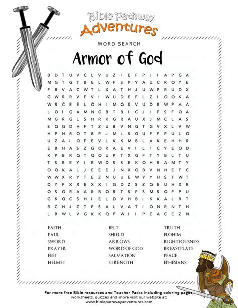 Bible Word Search Armor Of God Free Download