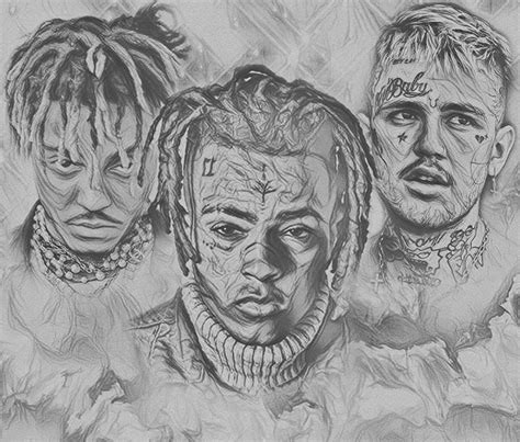 Juice Wrld Drawing Ideas Juice Wrld Drawing Rapper Art Drawings